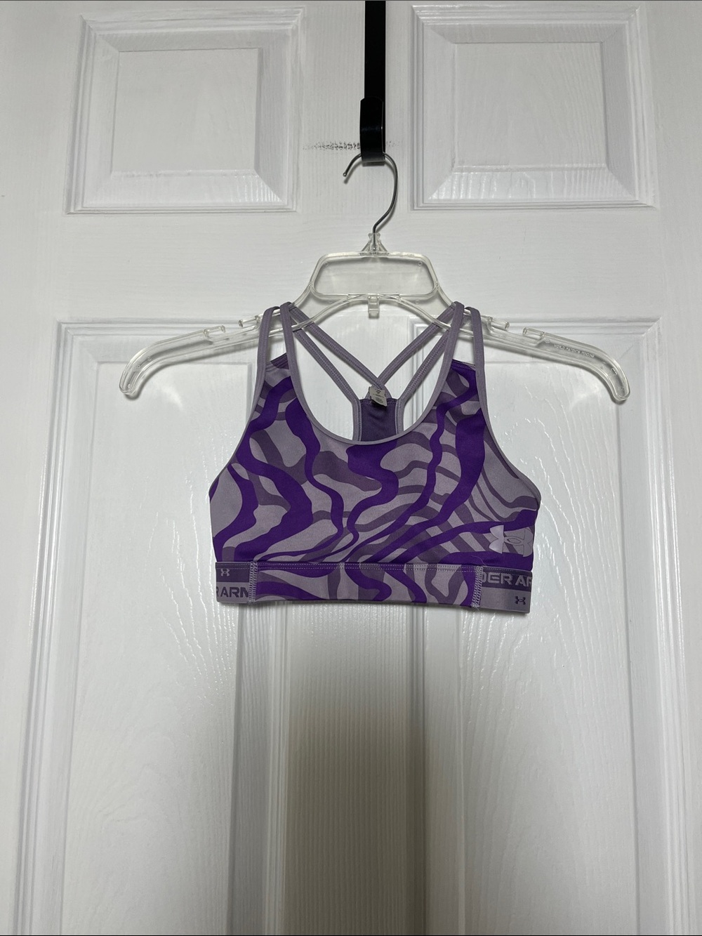 Under Armour Purple Patterned Strappy Sports Bra